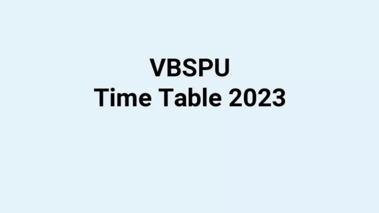 vbspu time table 2023