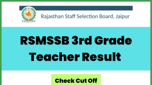 RSMSSB 3rd Grade Result
