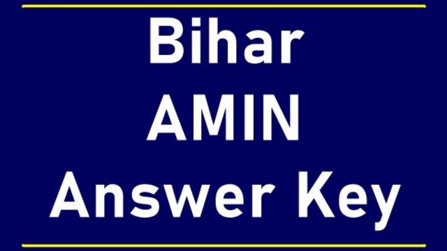 Bihar Amin Answer Key 2023